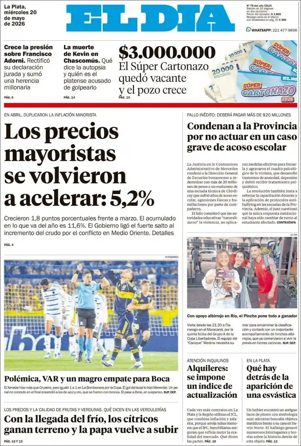 Estudios Max | FM GÉNESIS TRES ISLETAS - Tapa del diario El Dia