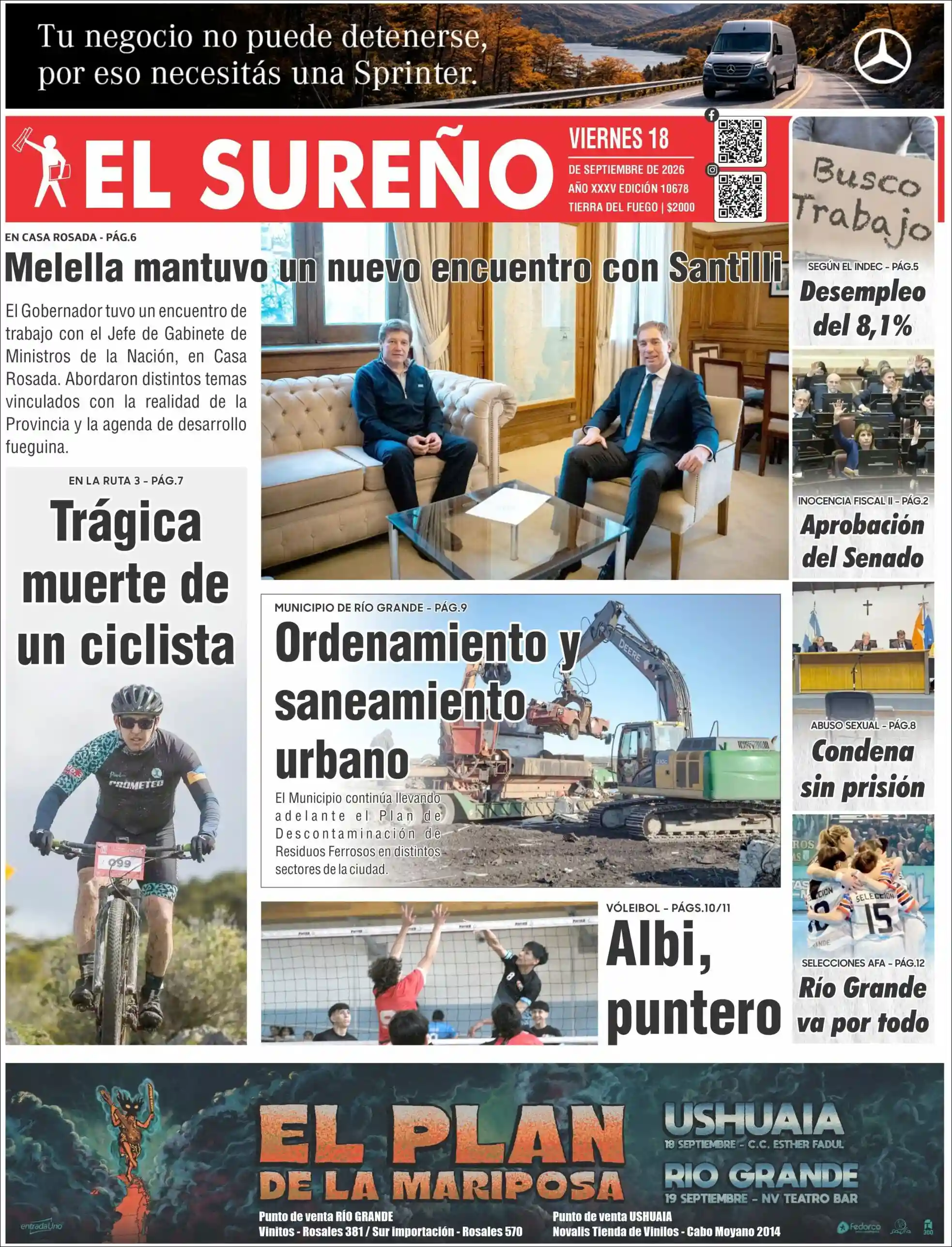 Estudios Max | FM GÉNESIS TRES ISLETAS - Tapa del diario El Sureño