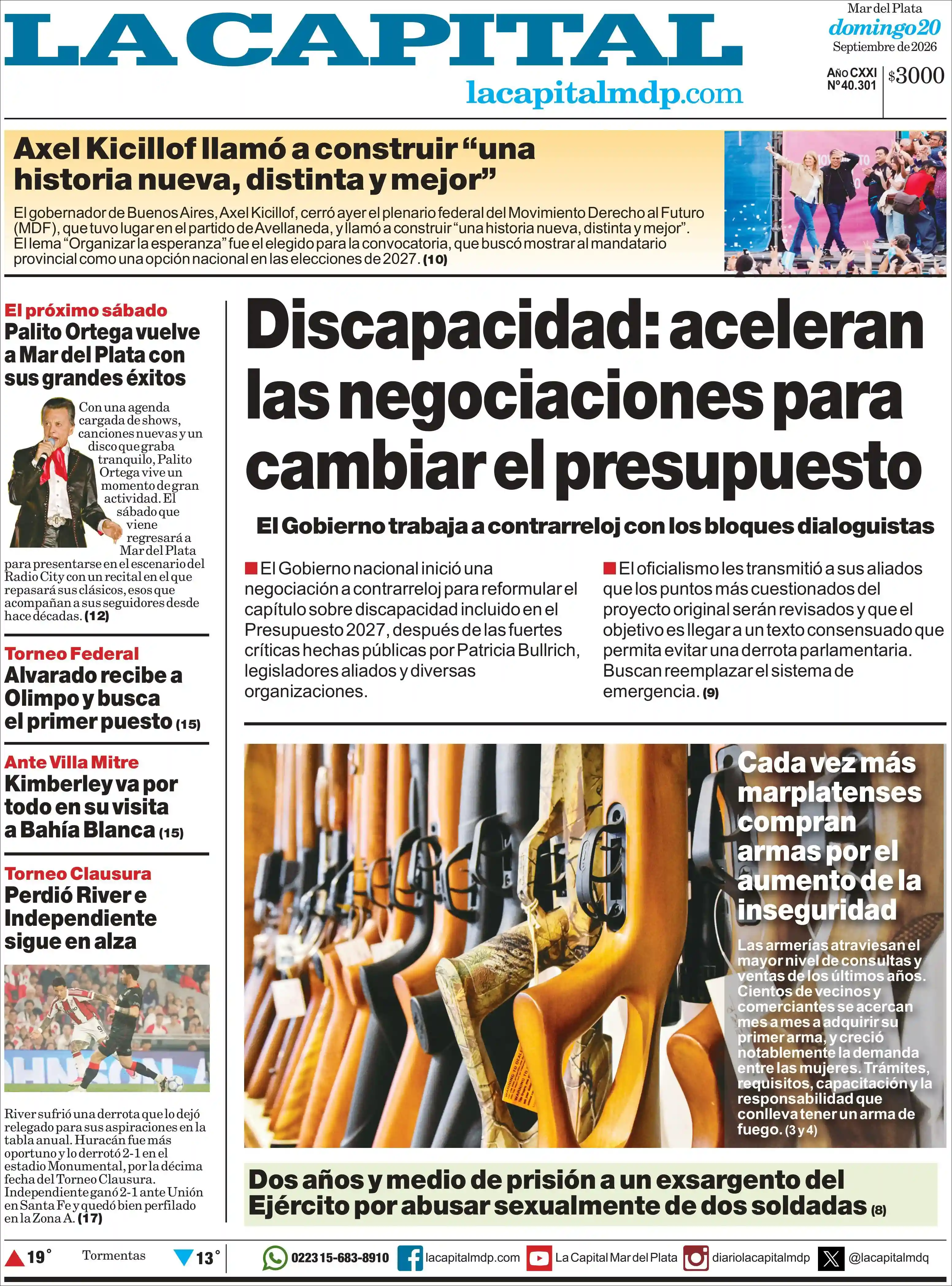 Estudios Max | FM GÉNESIS TRES ISLETAS - Tapa del diario La Capital