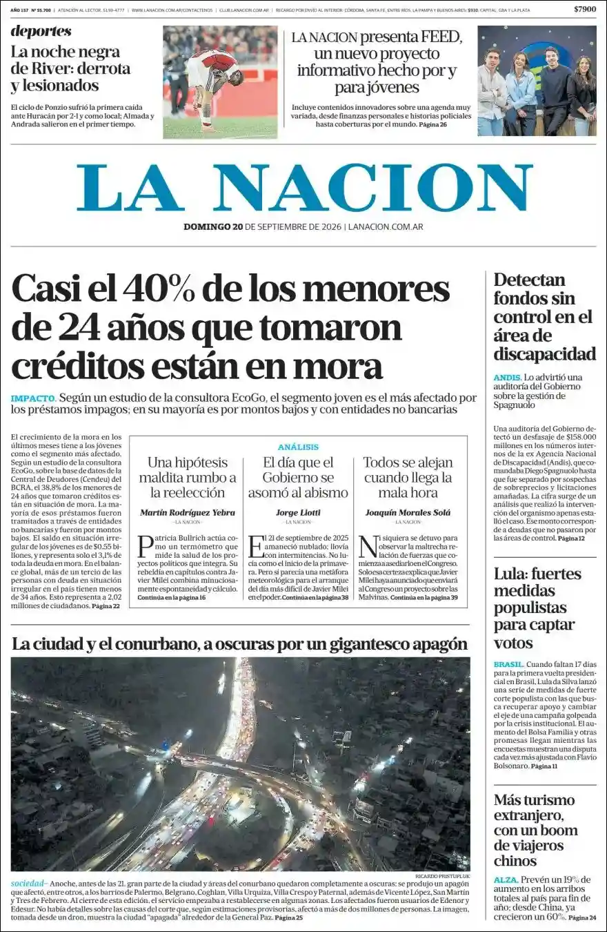 Estudios Max | FM GÉNESIS TRES ISLETAS - Tapa del diario Nacion