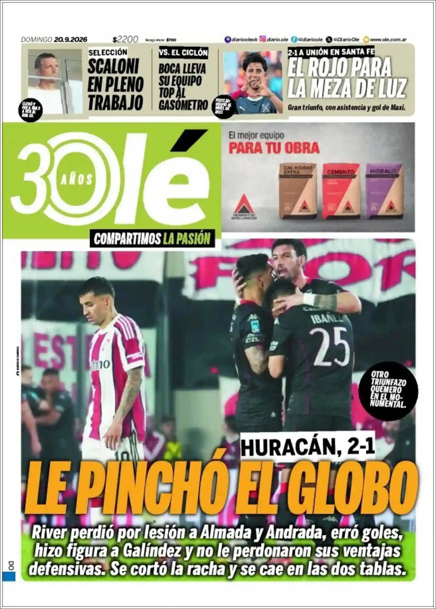 Estudios Max | FM GÉNESIS TRES ISLETAS - Tapa del diario Ole