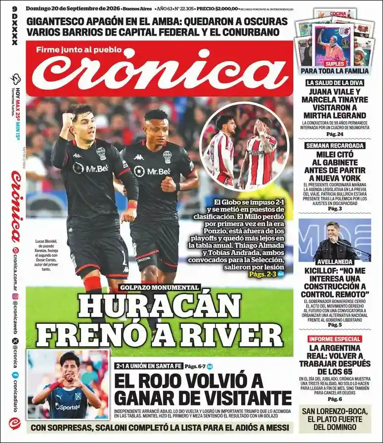Estudios Max | FM GÉNESIS TRES ISLETAS - Tapa del diario Crónica